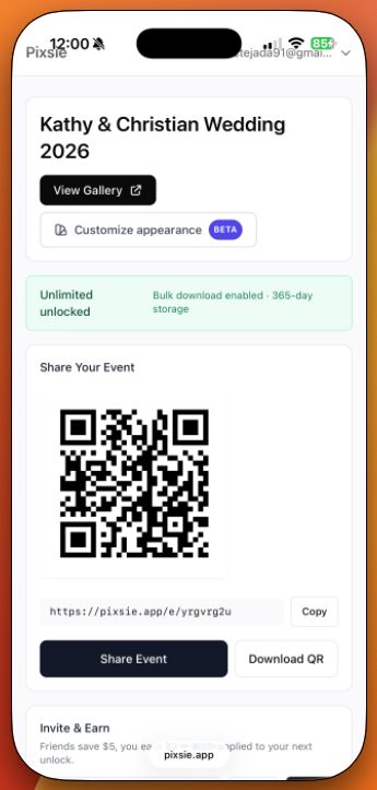 Share it with a QR code